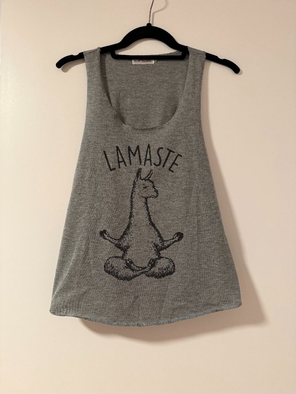 La Soul Grey Lamaste Llama Tank